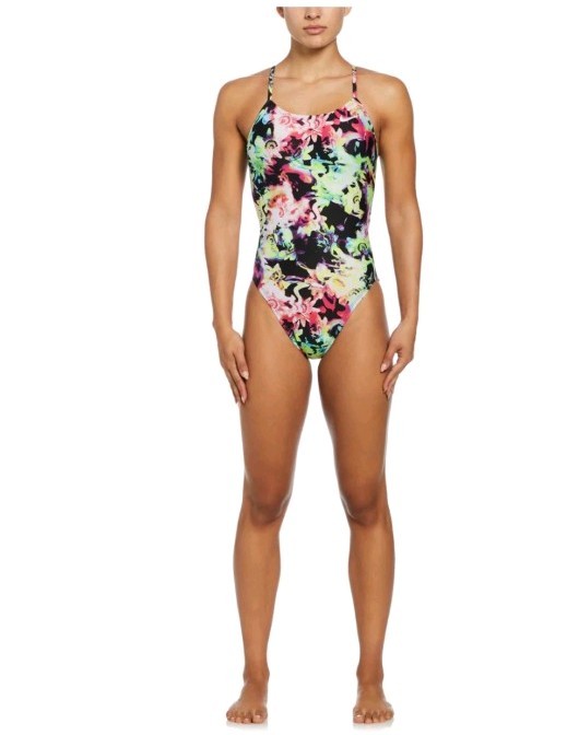 NIKE Hydrastrong Women’s One Piece Swimsuit Size 2 Floral, NWT