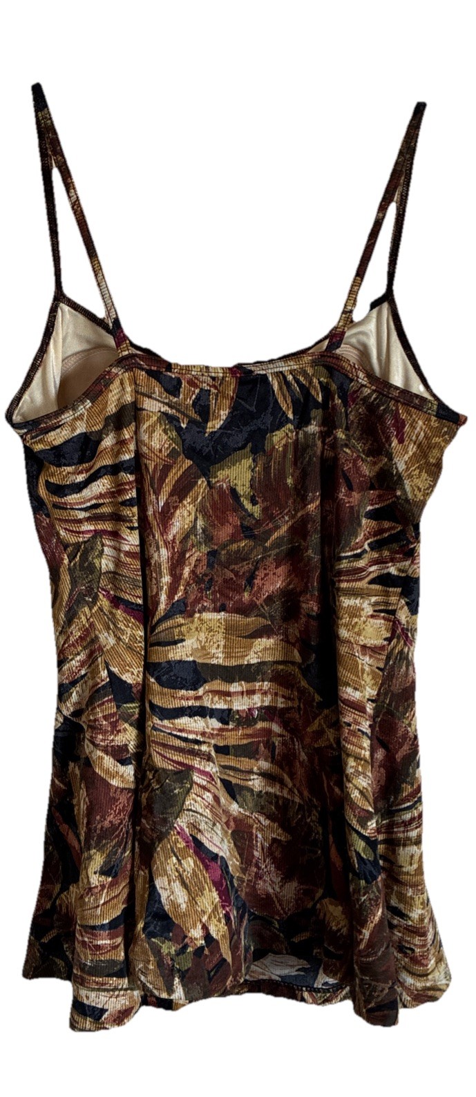 SUIT YOURSELF-Gold EARTH TONES BATHING Swimsuit 1-Piece Sz 14 Made In Canada