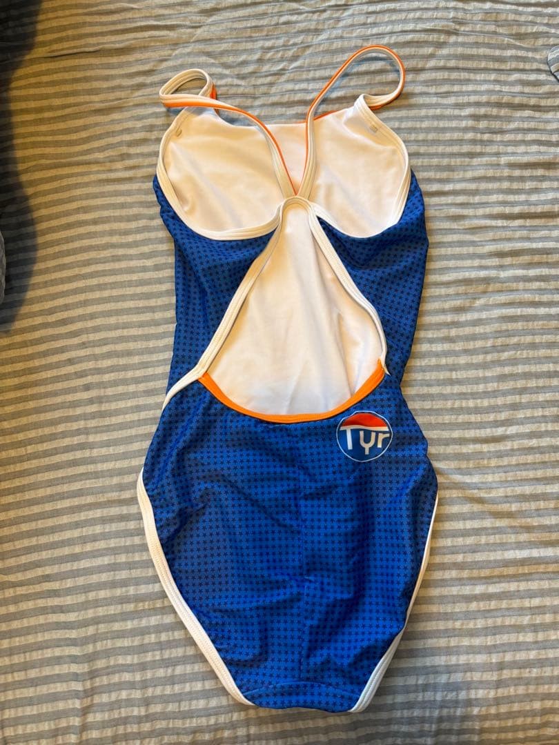 TYR Sports Swimsuit L Size Blue/White