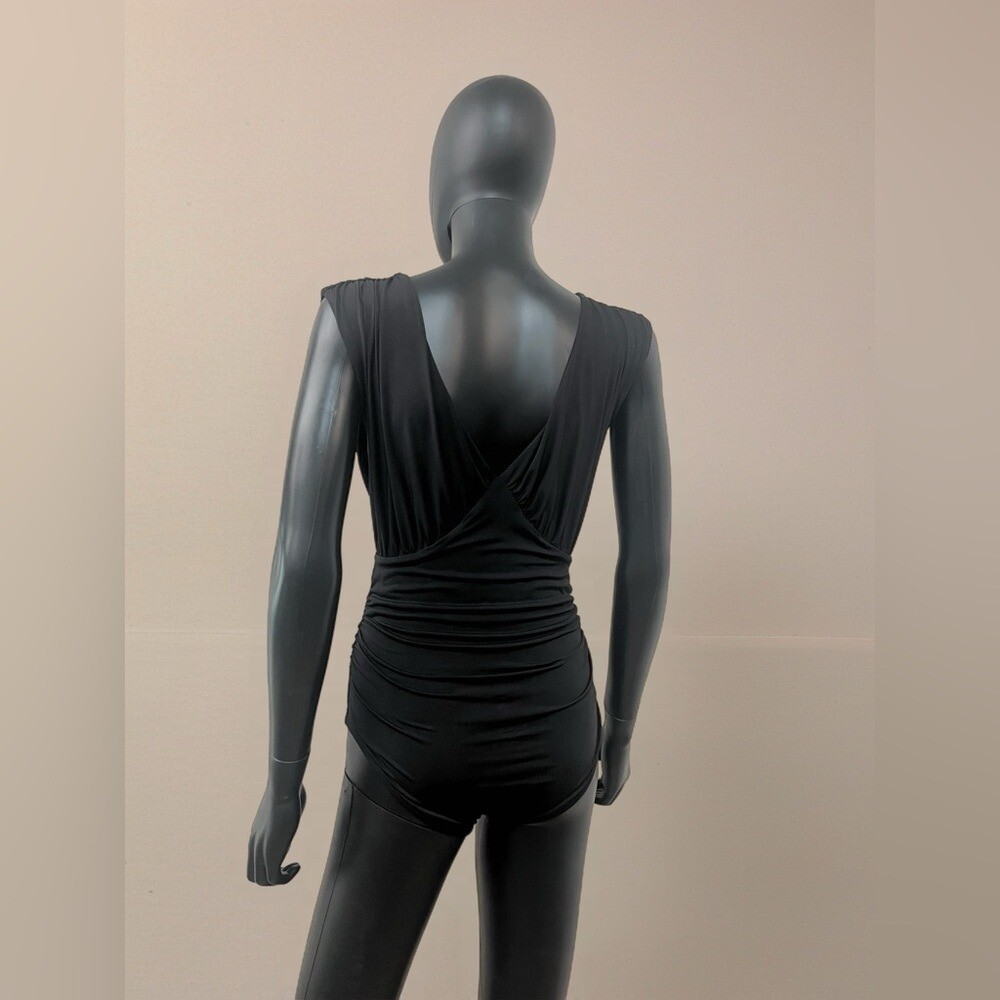 Express Body Contour Stretch dark black sleeveless swimsuit Womens Size M