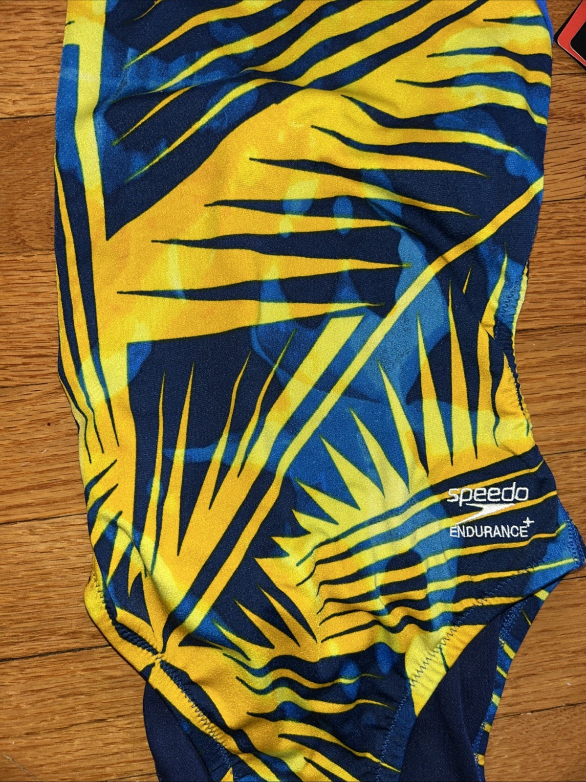 Speedo Endurance Flyback One Piece Swimsuit Womens Size 26 Blue Yellow NWT $89.5
