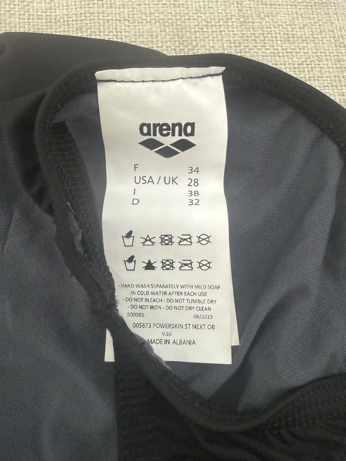 Arena Powerskin ST Next Open Back Tech Suit Swimsuit Black NWT Women Size 28