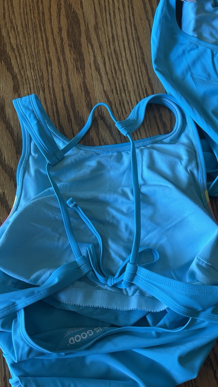 Life is Good UPF 50+ Turquoise 2 Pc Tankini Bikini Swimsuit Women’s Size L NWT