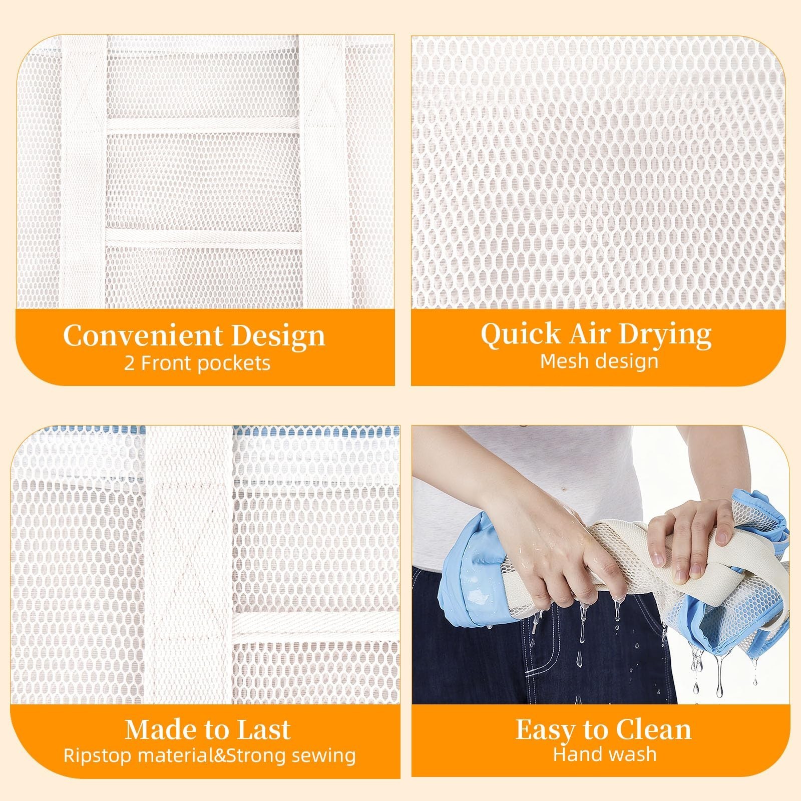 Extra Large Mesh Beach Tote Bag for Women with Zipper Sandproof Waterproof 9 …