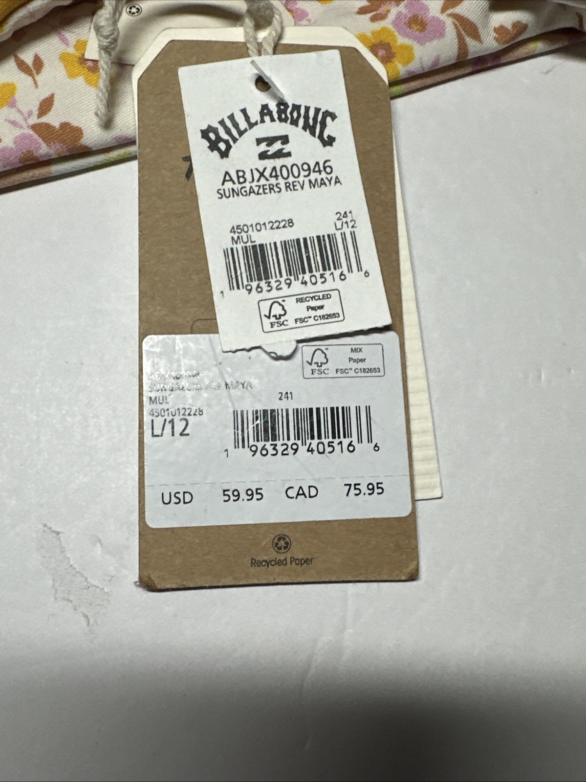 Billabong Sungazers Maya Bikini Bottom L/12 Reversible NWT