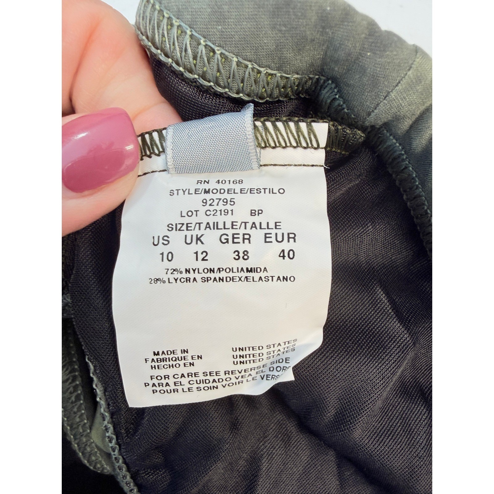 Magic Suit Swim Skirt NWOT Camo Green Size 10 Tummy Control