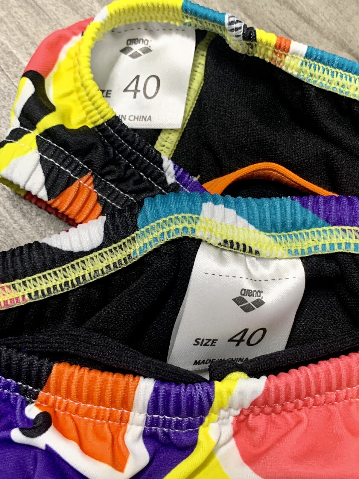 ARENA SWIMSUIT TRAINING BIKINI SET WOMEN’S SIZE 40 COLOR BLOCK