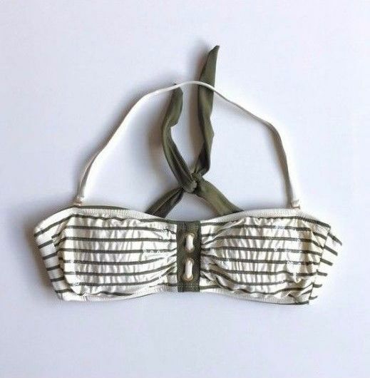 SPERRY Top-Sider BANDEAU Bikini TOP Bra SWIMSUIT Swim SWIMWEAR Beach IVORY Olive