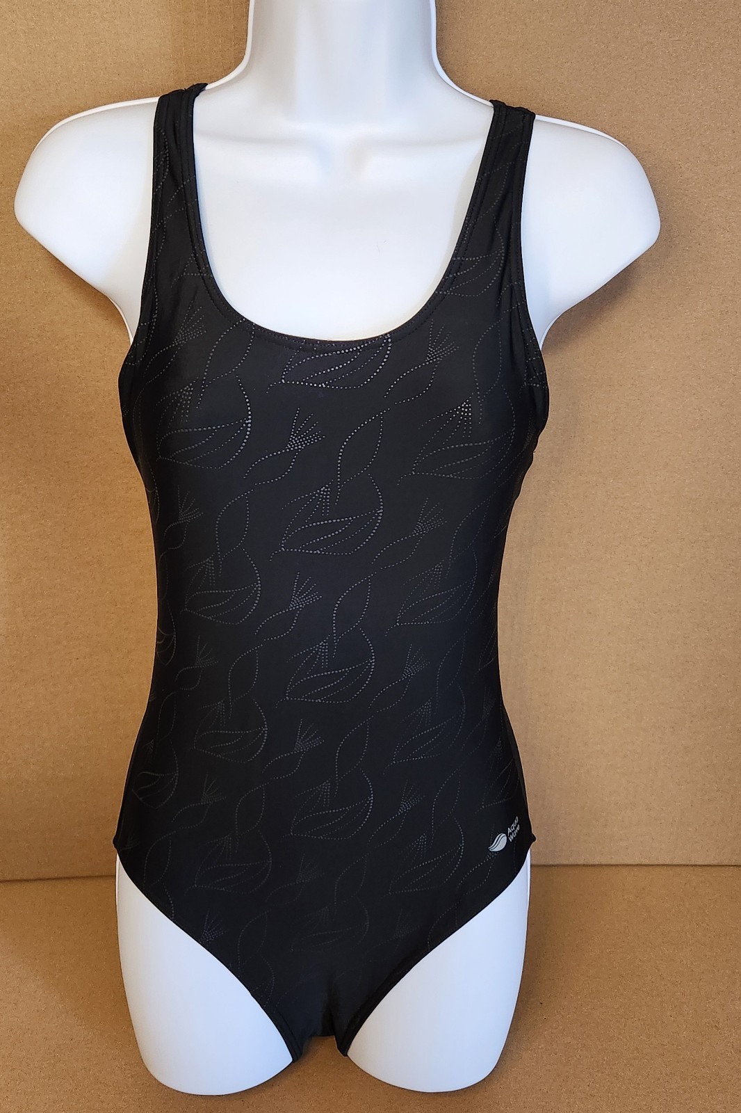 Aqua Wave Seaweed Womens Tank Black Swimsuit Sz S