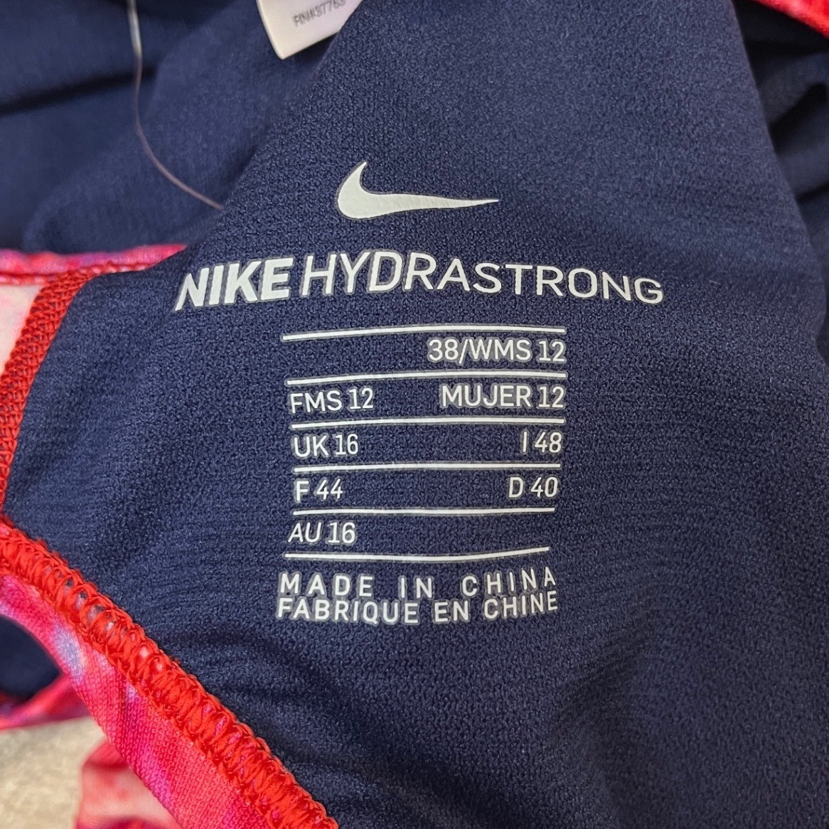 Nike HydraStrong USA Olympic Team One Piece Swimsuit NESSE034 Pink Blue 38/12