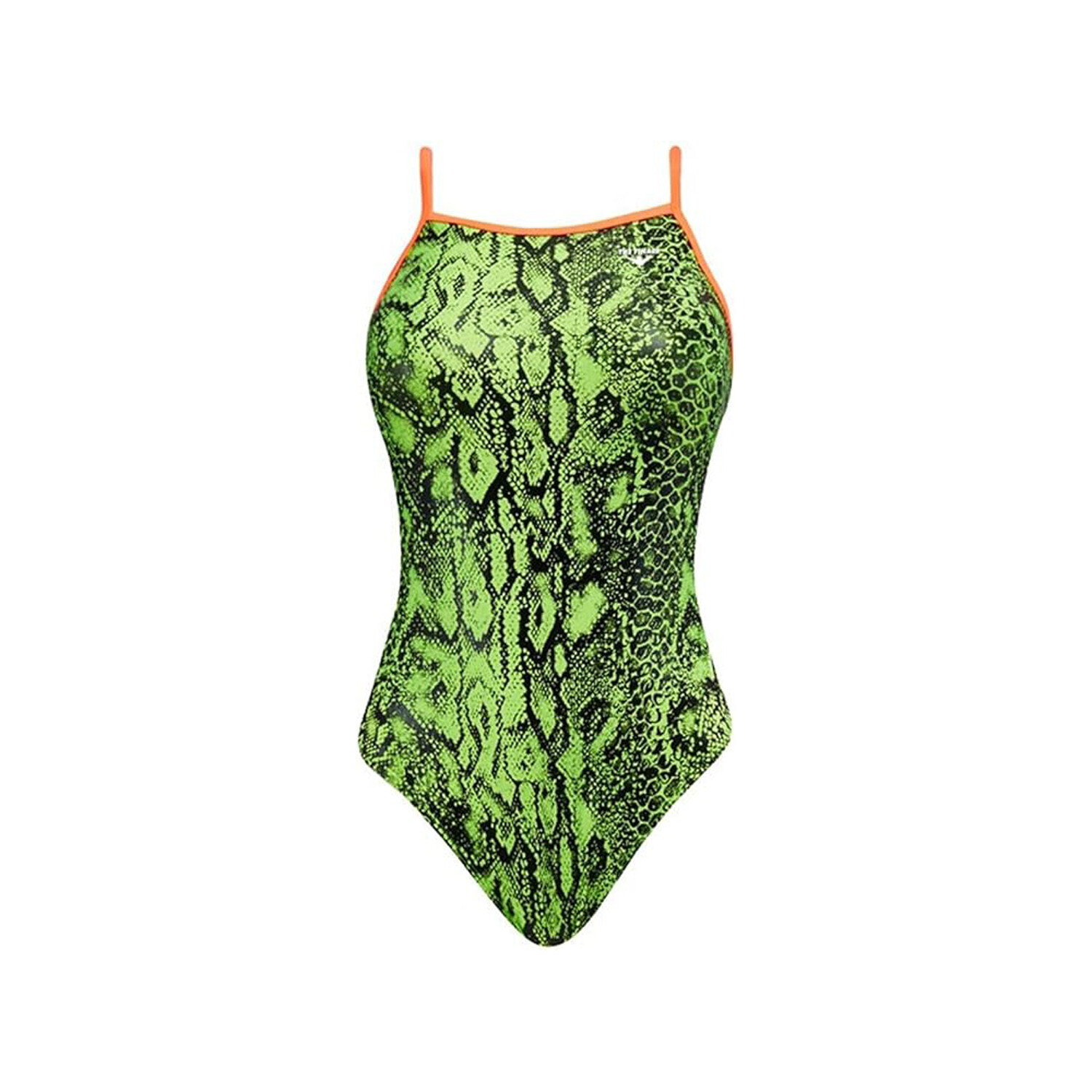 The Finals Women’s Gecko Non Foil Wing Back Swimsuit, Green/Black, Size 30
