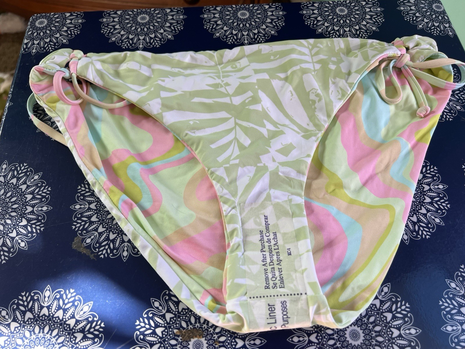 Roxy Tropoics Hype Hipster Bottom GBG3 XL New With Tags Reversable Bikini Bottom