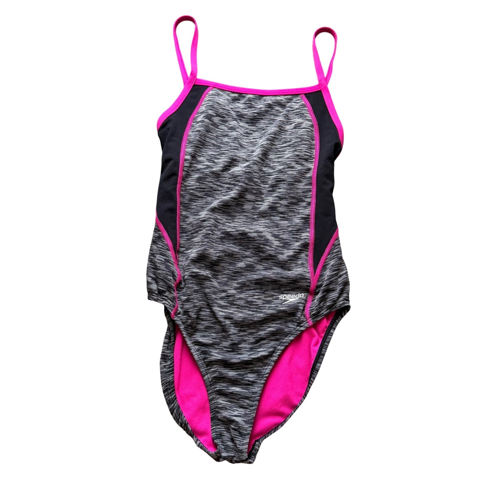 Speedo Endurance Lite Gray and Pink Swimsuit