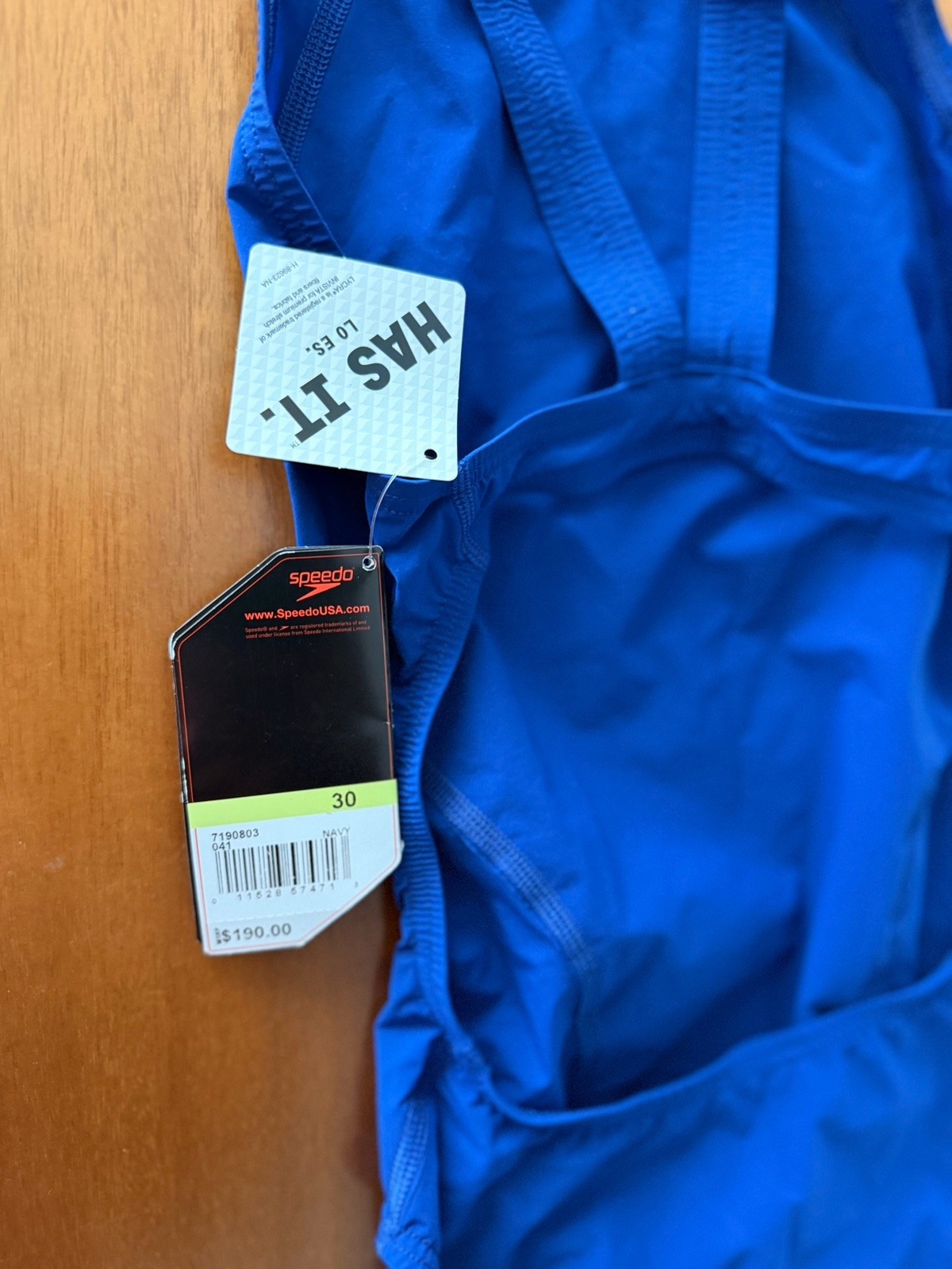 Swim Suit Women’s Blue Speedo Fastskin FS-PRO Race Swimsuit Size 30 $190
