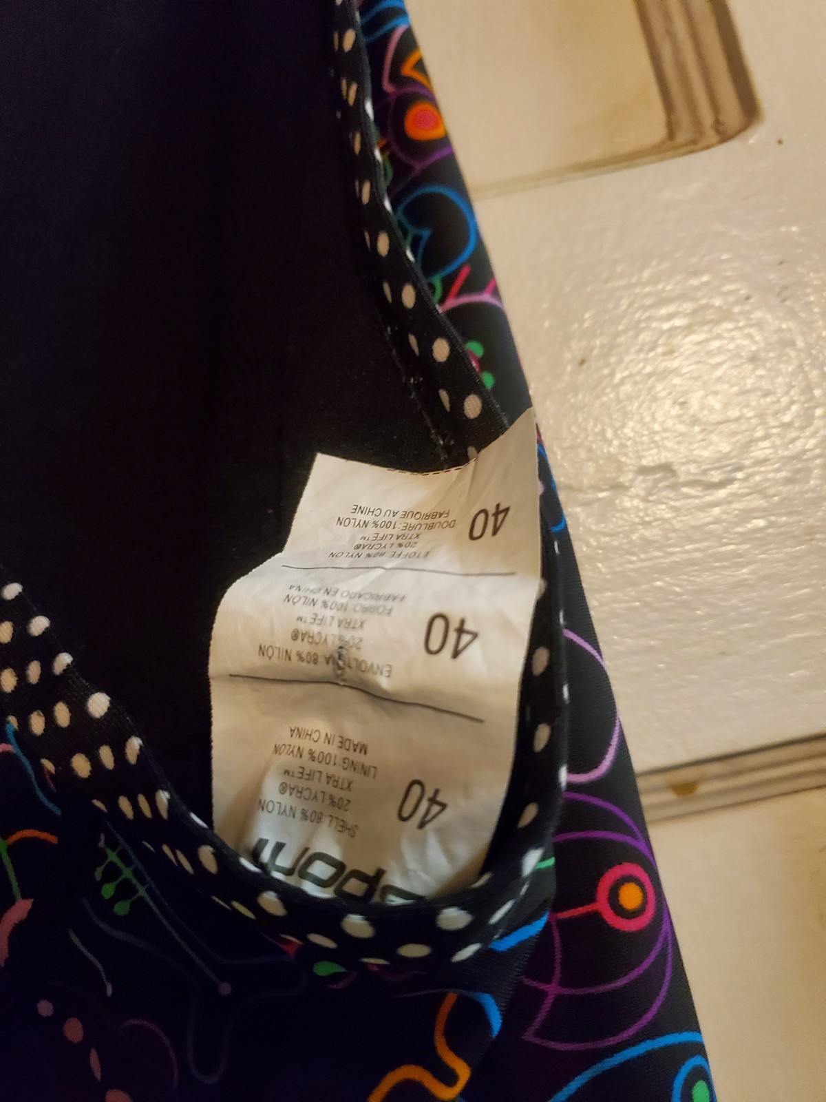 Sporti Fish Print Keyhole Racer Back Swimteam 1 Pc Swimsuit Size 40 (14) Women’s