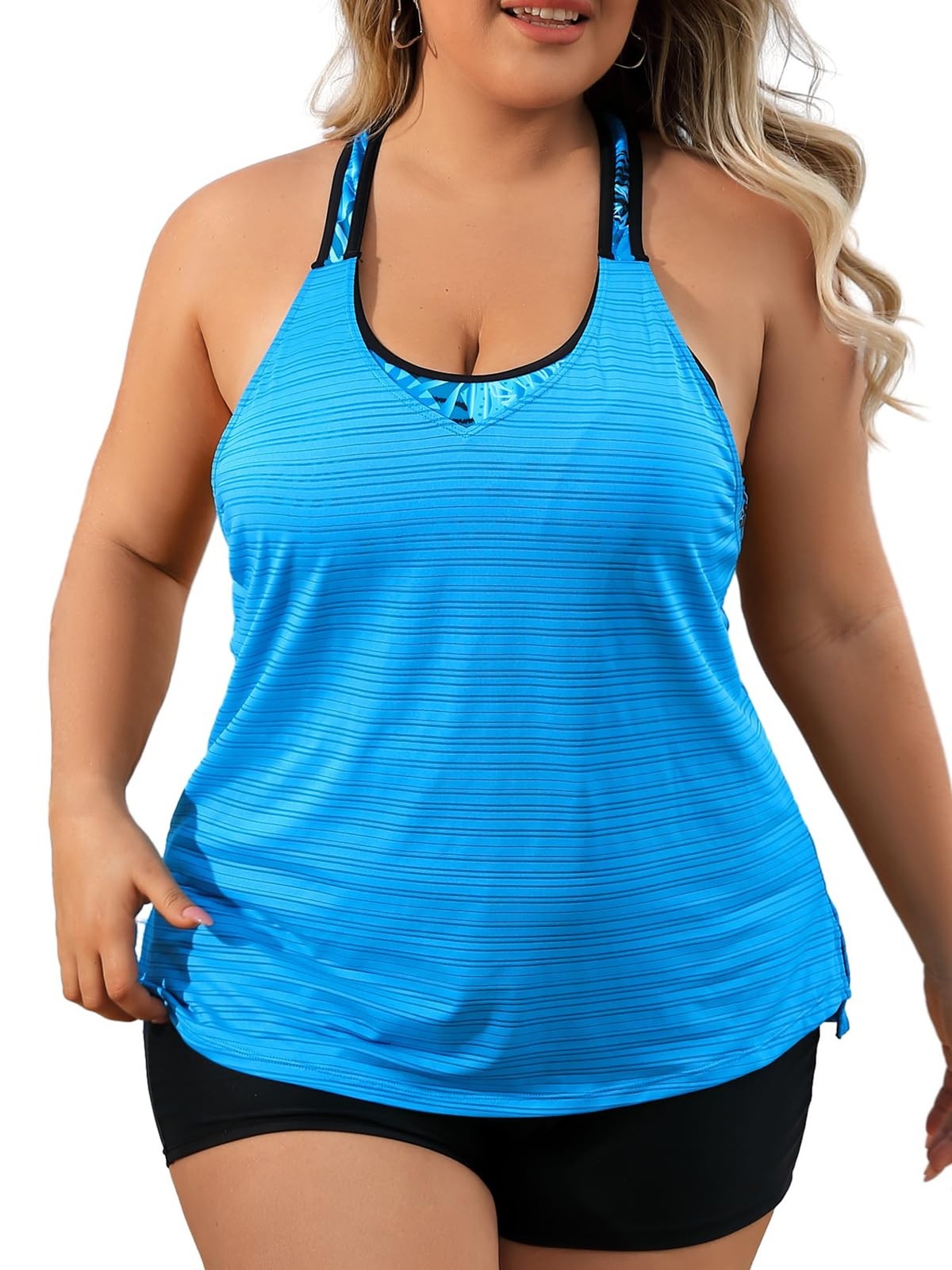 Angel season Plus Size Tankini Swimsuits Tops for Women Swim Top Only Tummy C…