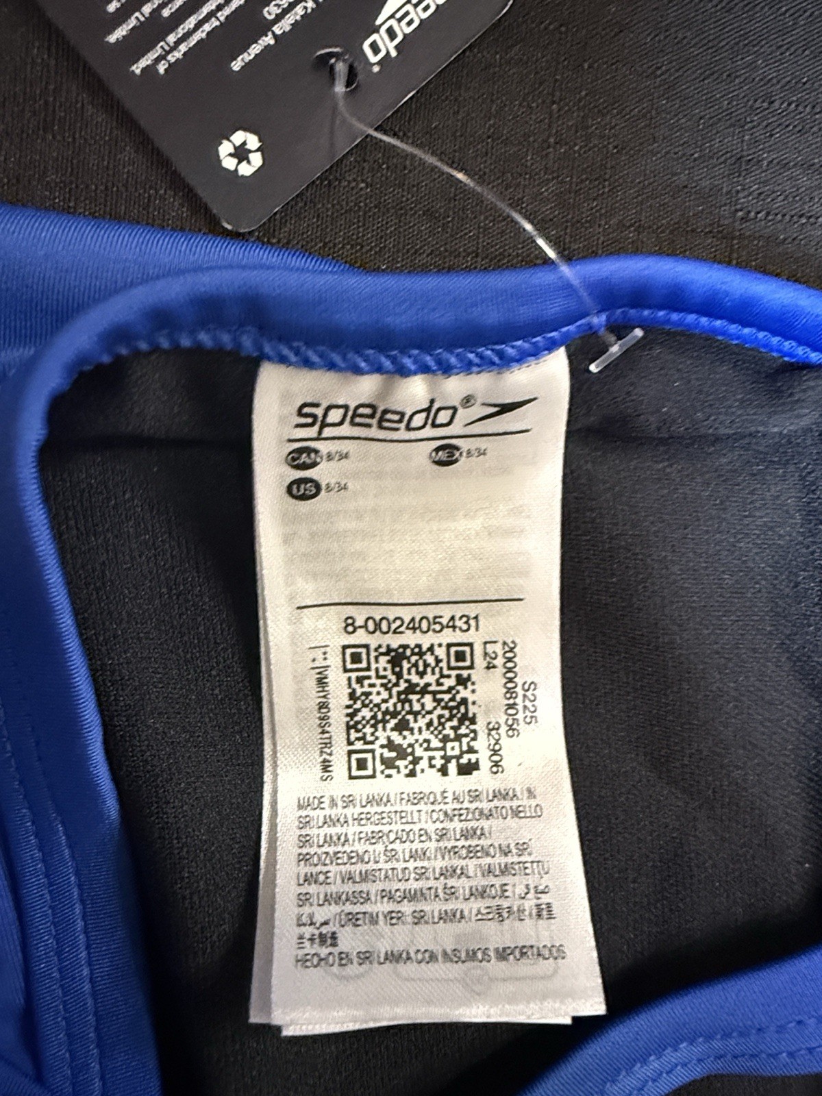 Speedo Team Royal Blue One Piece Women’s Sport Swimsuit Size 8/34
