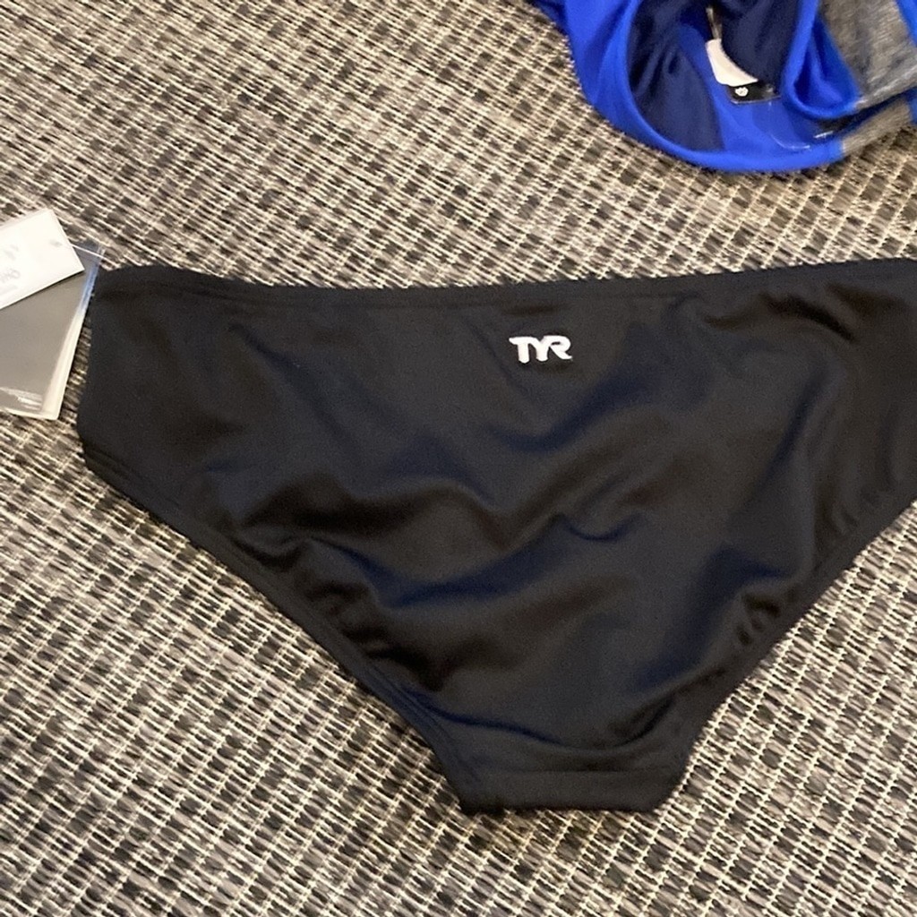 TYR Midrise swim bottom bikini black size 16 sw17