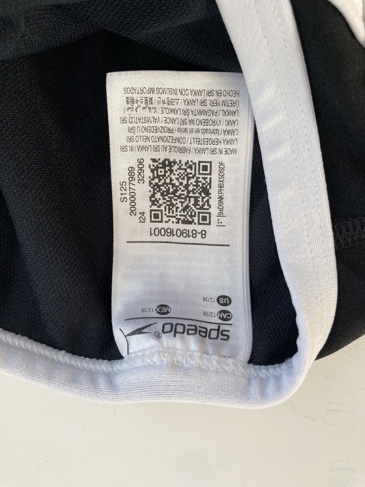 NWT Speedo Women’s Swimsuit One Piece Endurance+ Flyback Black White 10/36 12/38