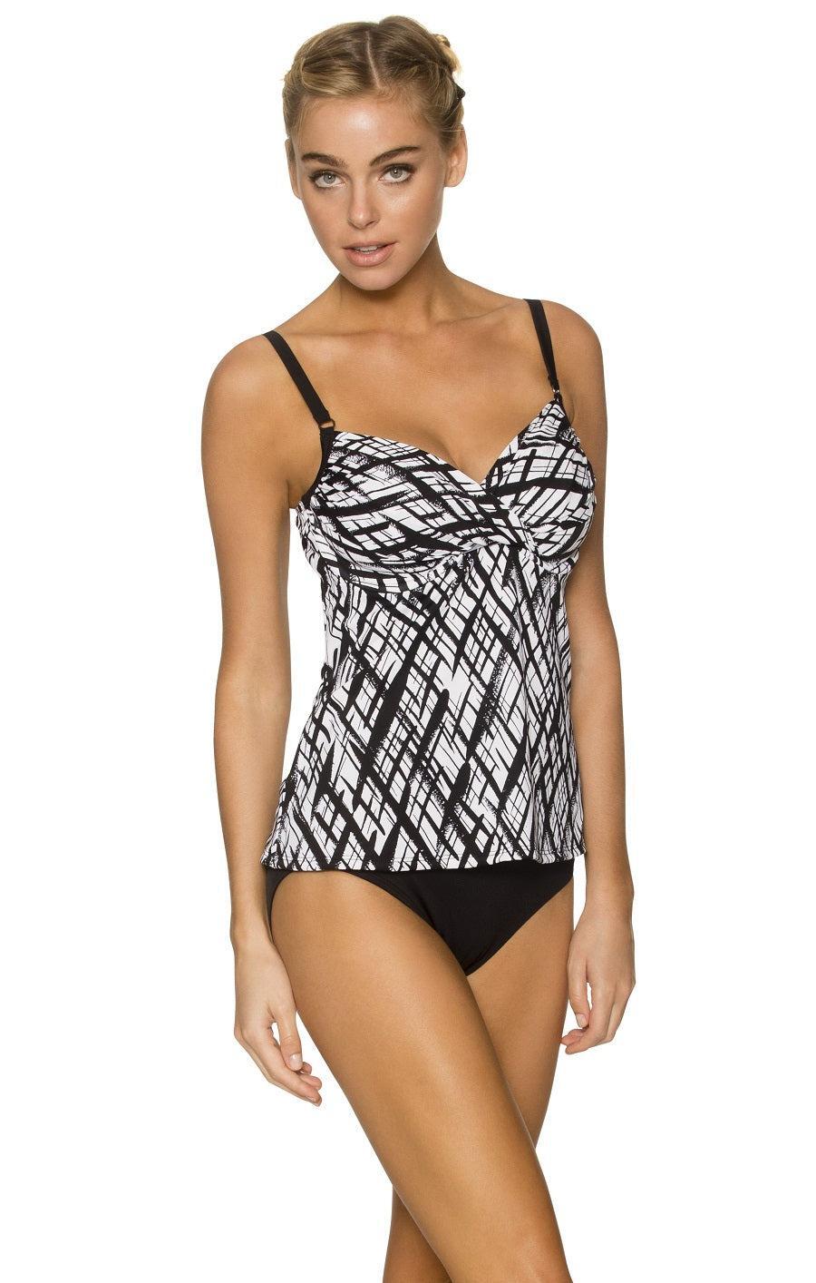 Swim Systems Women’s Crossroads Shirred Underwire Tankini Top