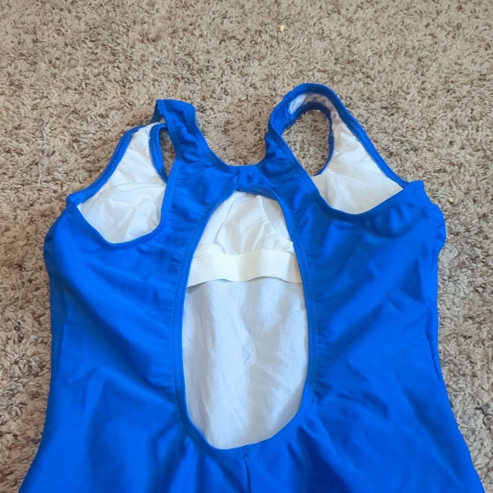 TYR Thresher Swimsuit Womens Size 8 Blue Nylon Made In Italy Racerback NWOT