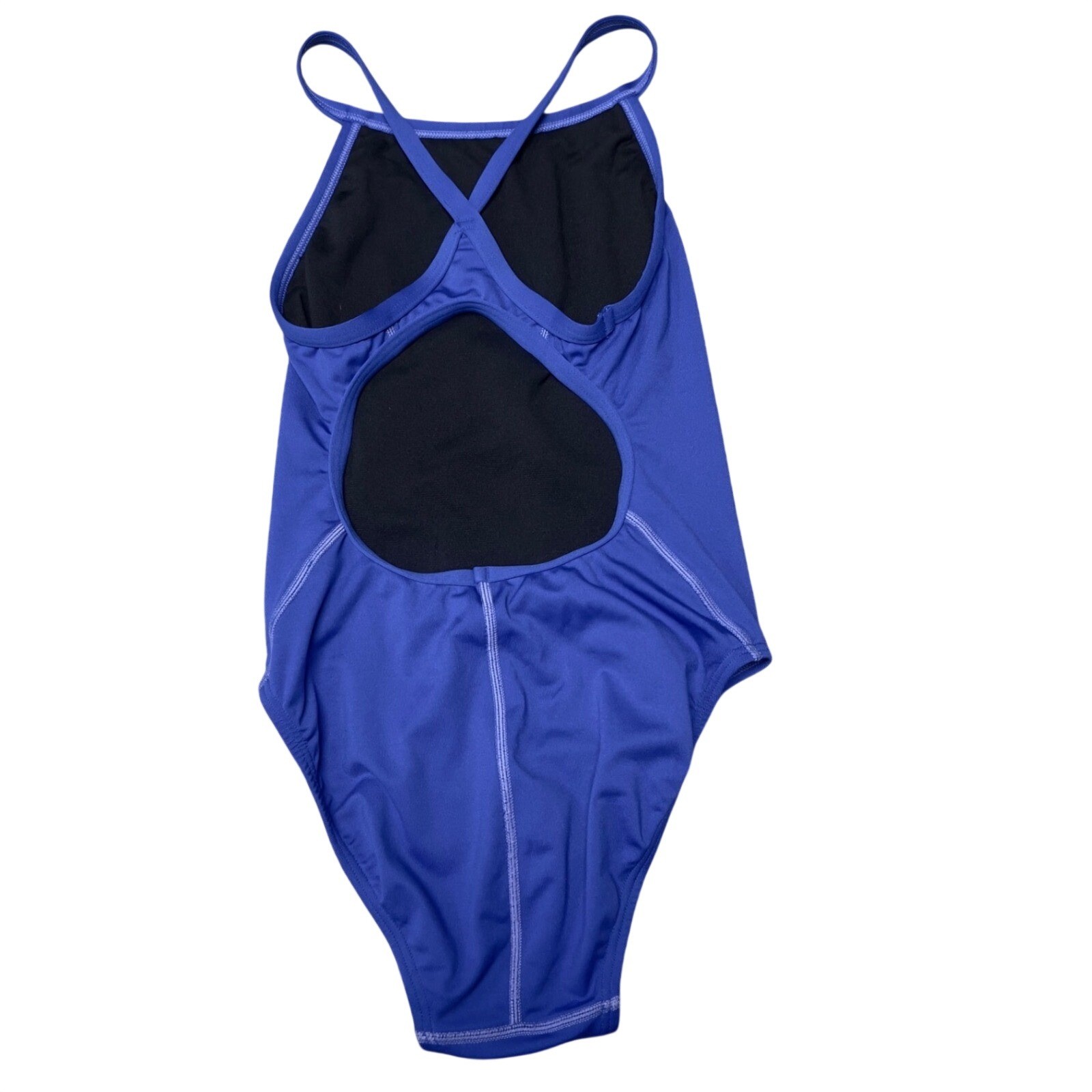 TYR Womens Royal Blue Crossback Performance One Piece Swimsuit Size 30