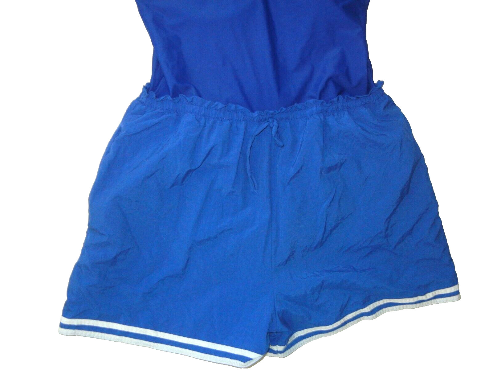 SWIM 365 Blue Spandex BUILT IN SHORTS ONE-PIECE SWIM SUIT Pool Beach Women’s 16W