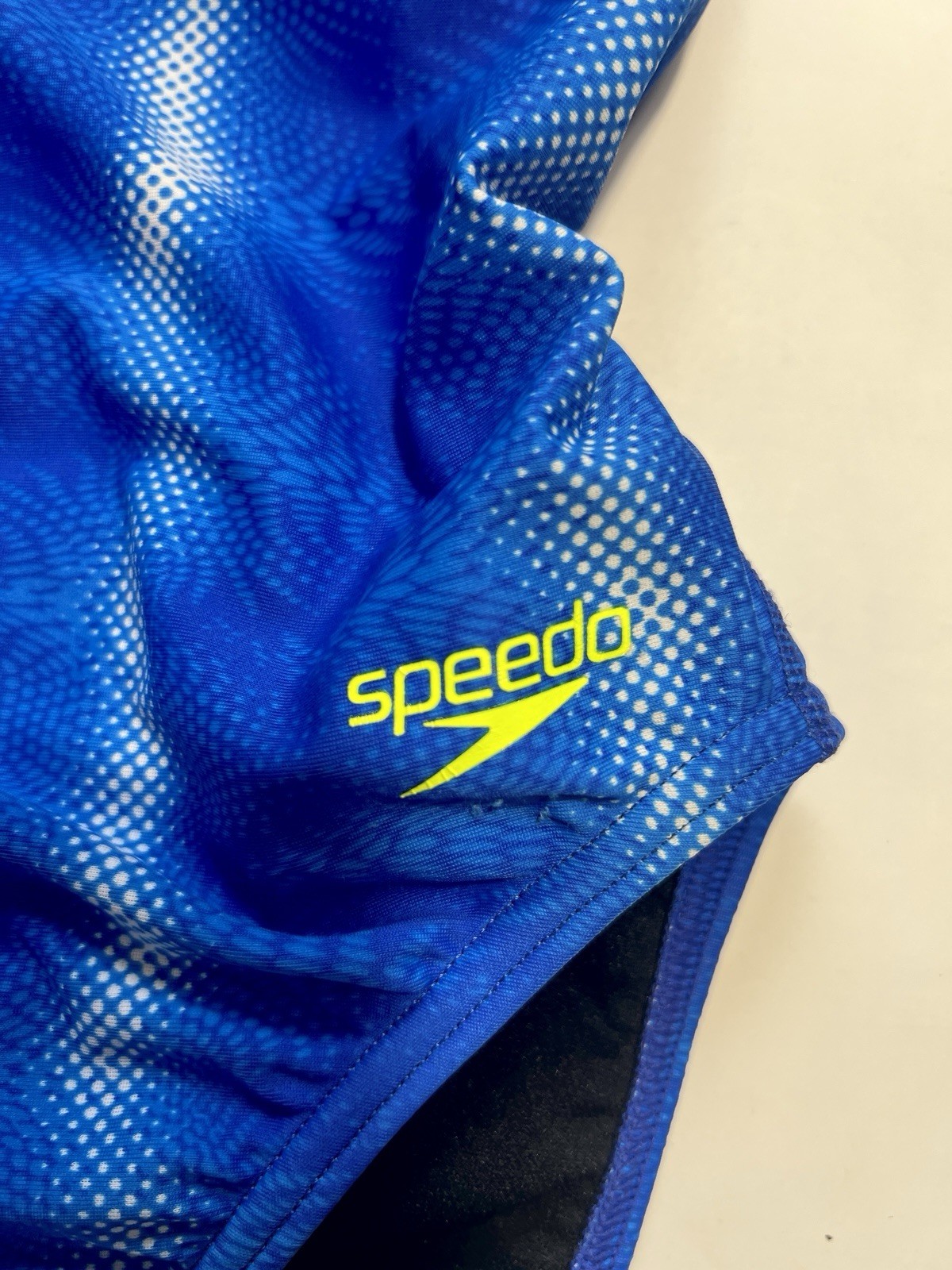 Speedo Pro LT Women’s Size S (30) Blue White Racerback Swimsuit EUC
