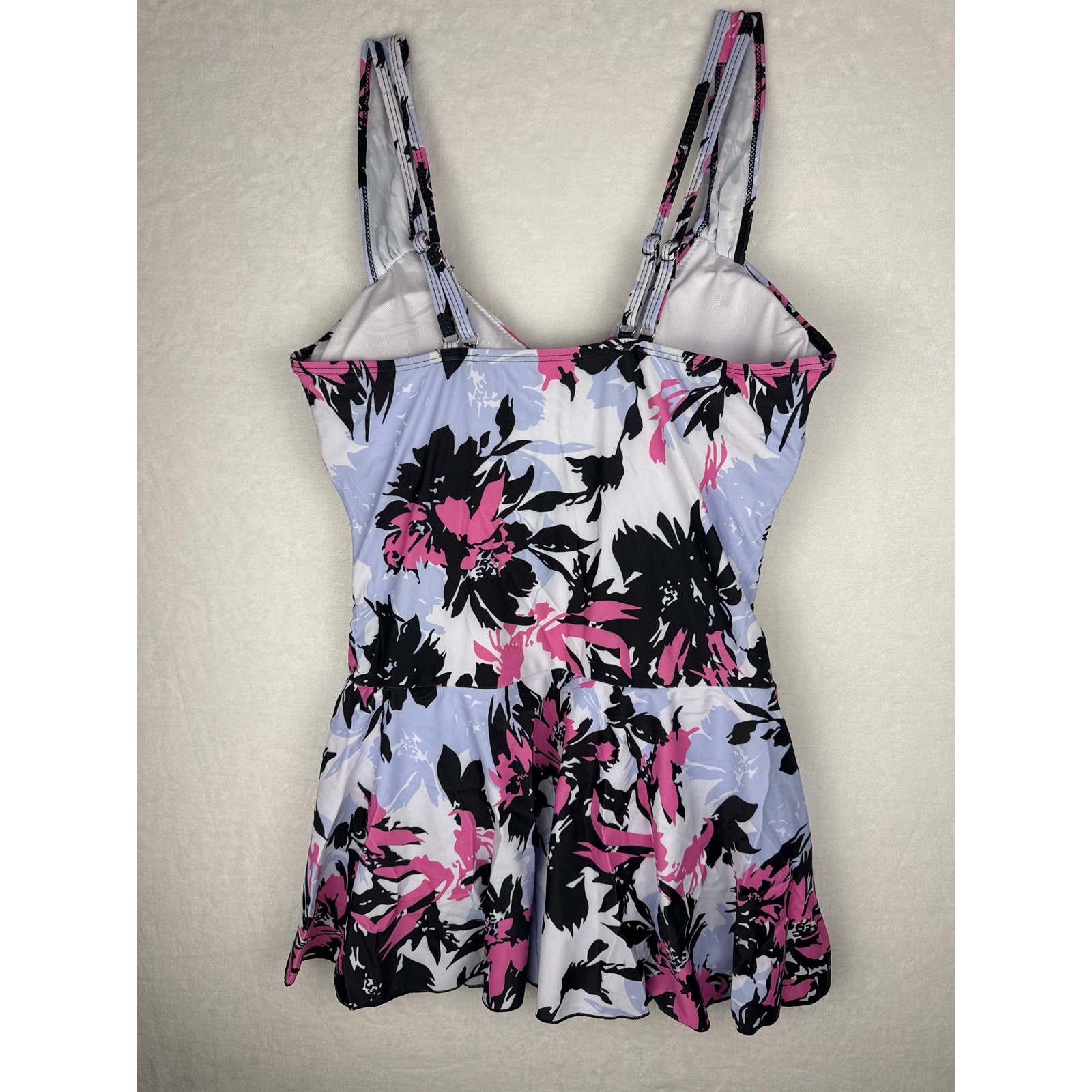 NWOT Purple Black and Pink Swimdress Size XL