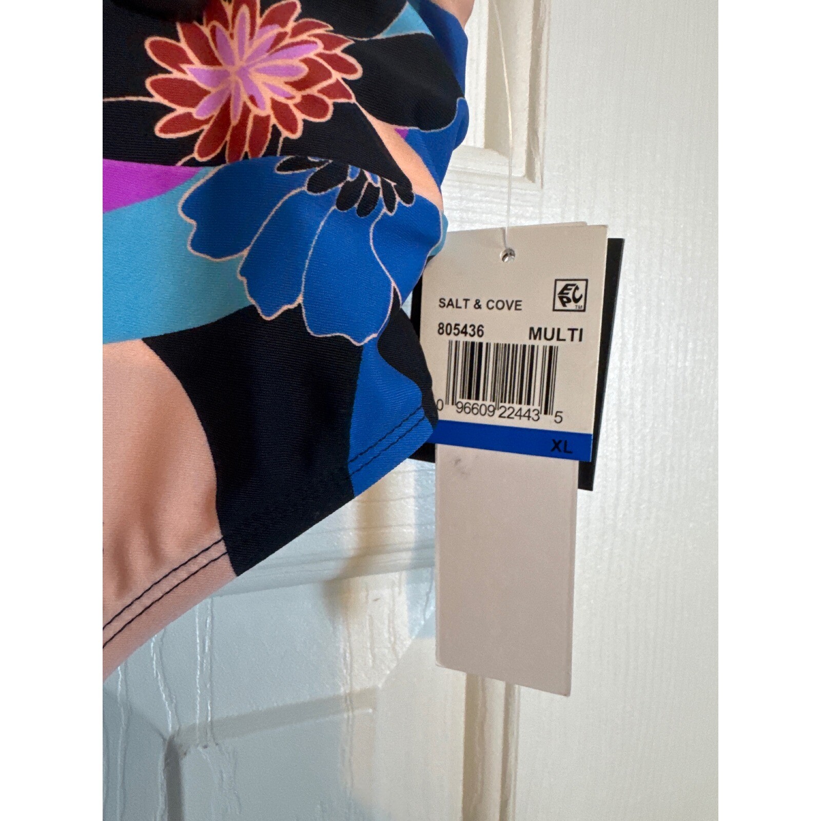 Salt & Cove Floral High Waist Swimsuit Bottoms Retro Multicolor XL