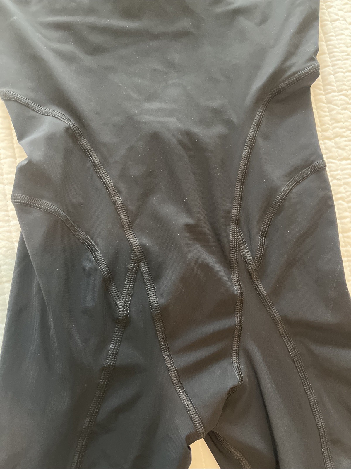 Speedo Vanquisher Kneeskin Tech Suit Black Size 30 12-Under Approved Legal EUC