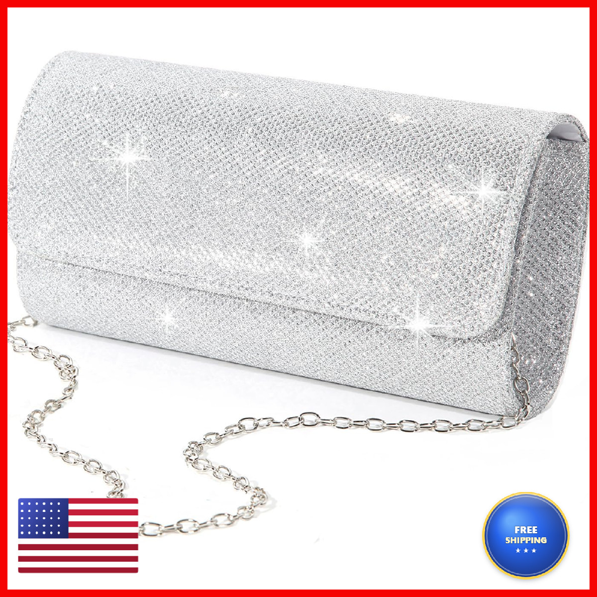 Lovyococo Evening Bag Clutch Purses For Women Ladies Sparkling Party Handbag