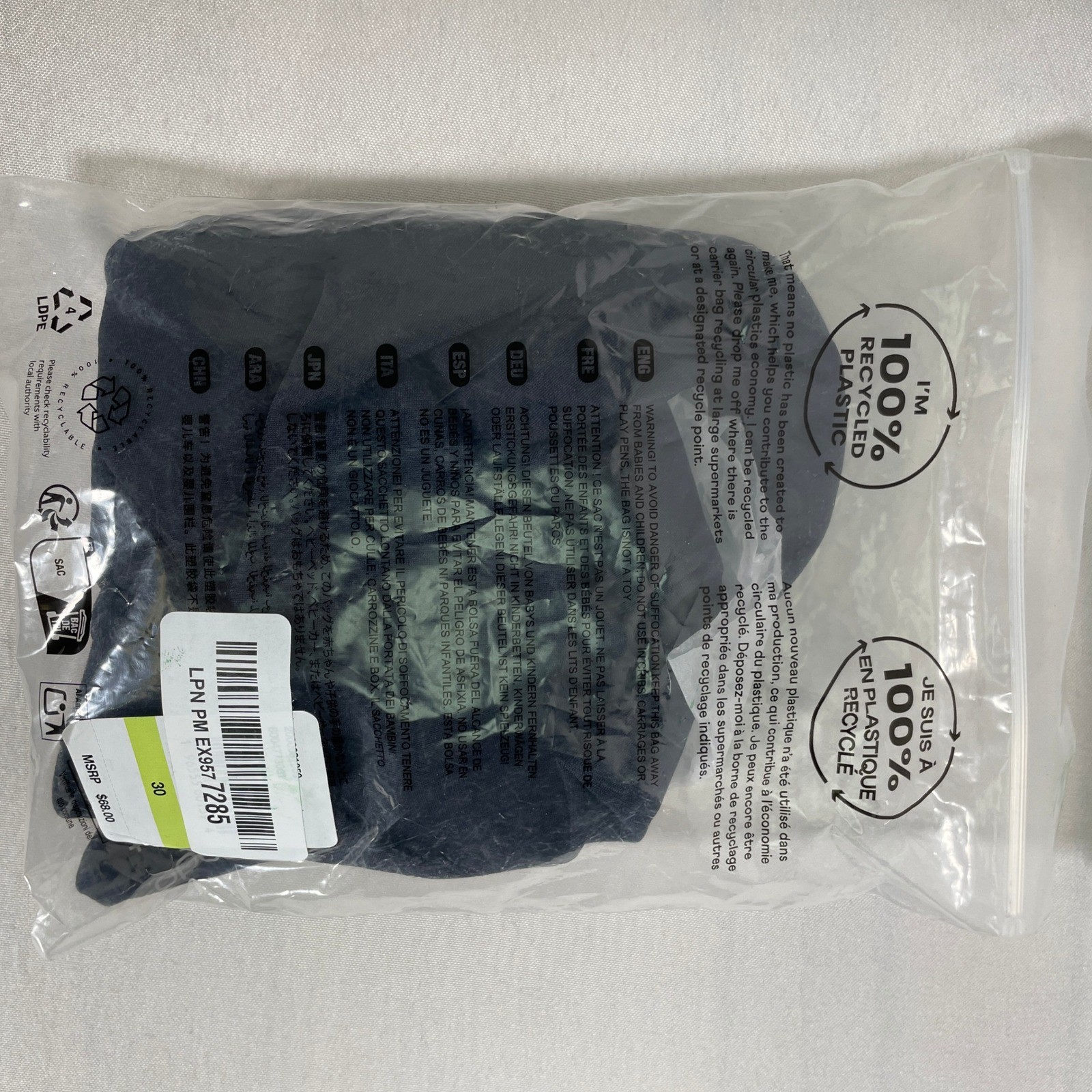 Speedo Cheeky Coverage Endurance+ Solid Black Swimsuit One Piece Women’s 30 NWT