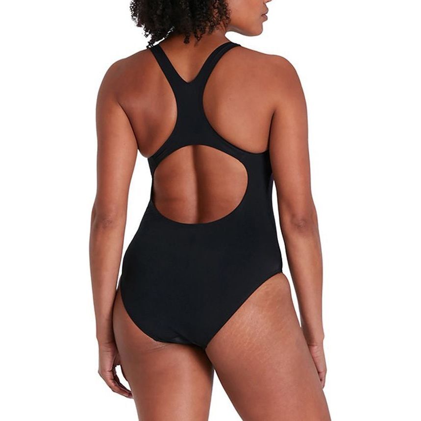 Speedo Digital Placement Medalist Womens Swimsuit Black Swimming Lined Ladies