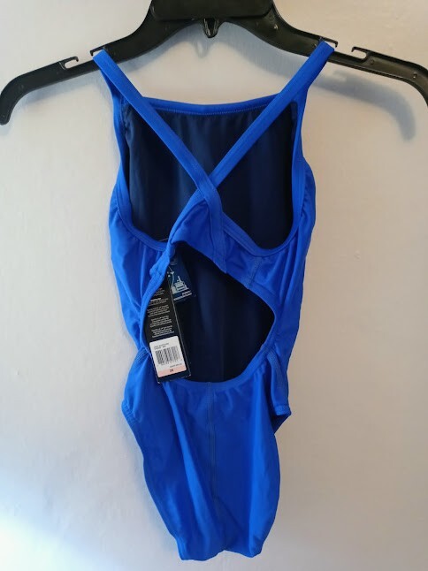 Speedo Women’s Core Solid Flyback Training Swimsuit Size 28 New Sapphire