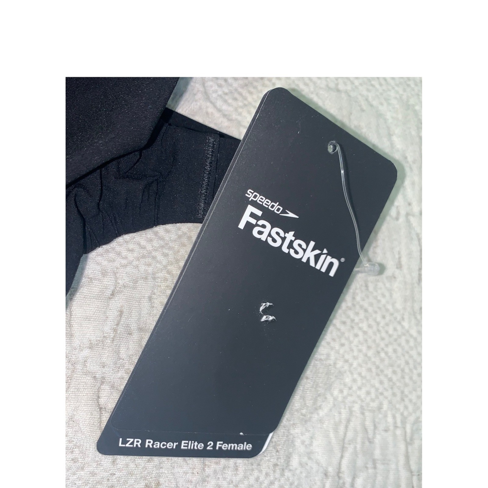 Speedo Fastskin LZR Racer Elite 2 Womens Size 26 Black Kneeskin Swimsuit 7190722