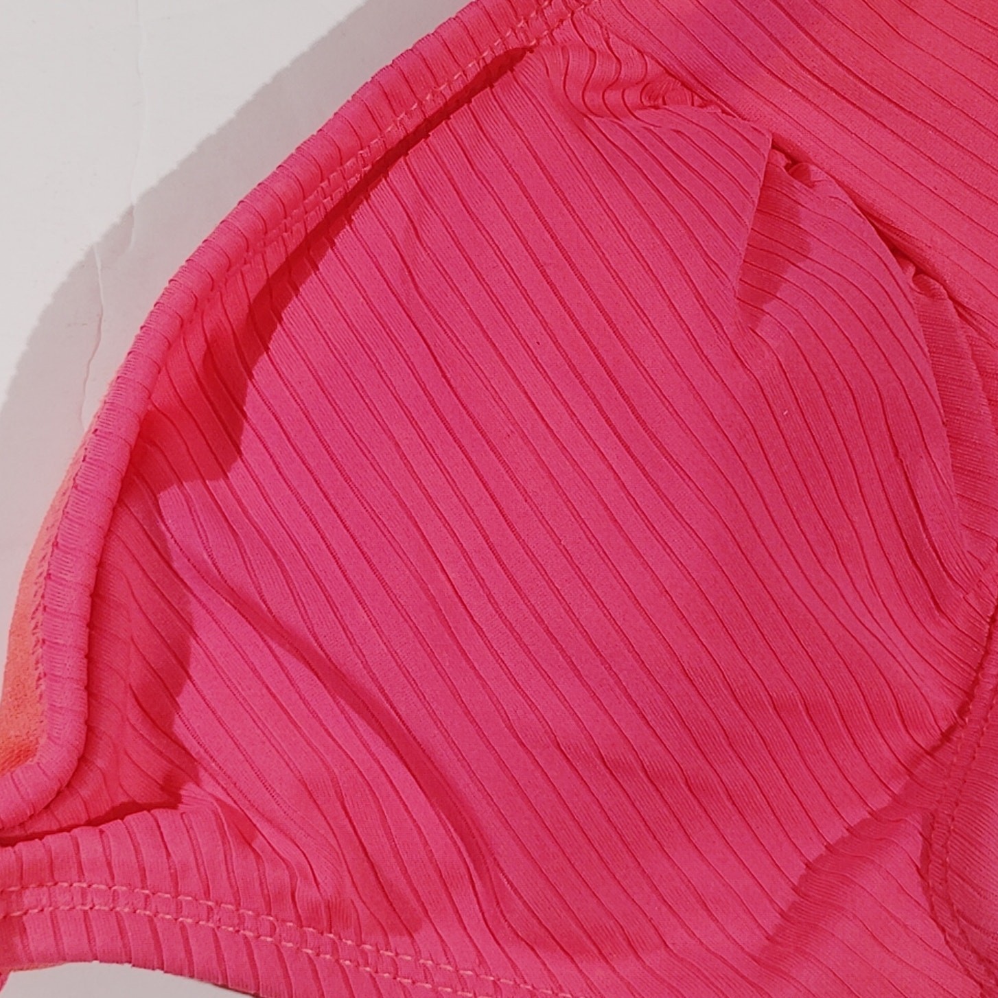 Xhilaration Pink Ribbed Bikini Top – Medium – NWOT