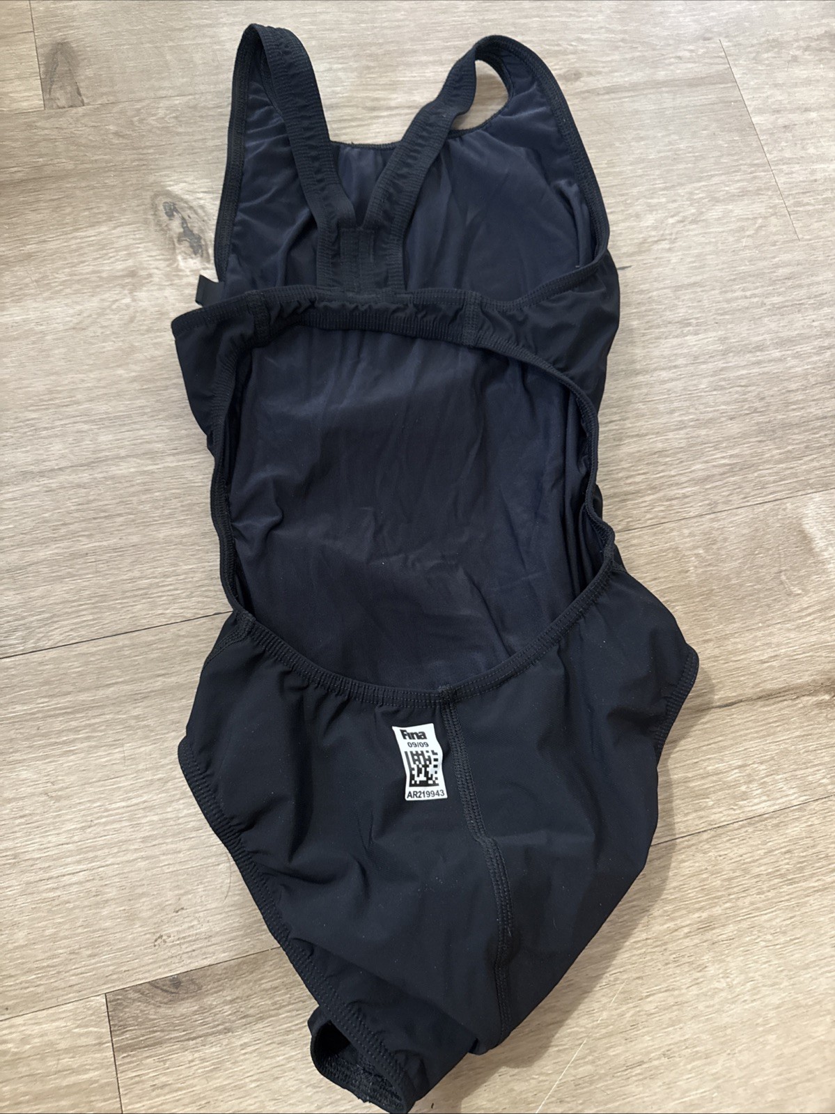 Arena Woman’s Fastskin Black Open Back Tech suit Swimsuit Size 34 One Piece