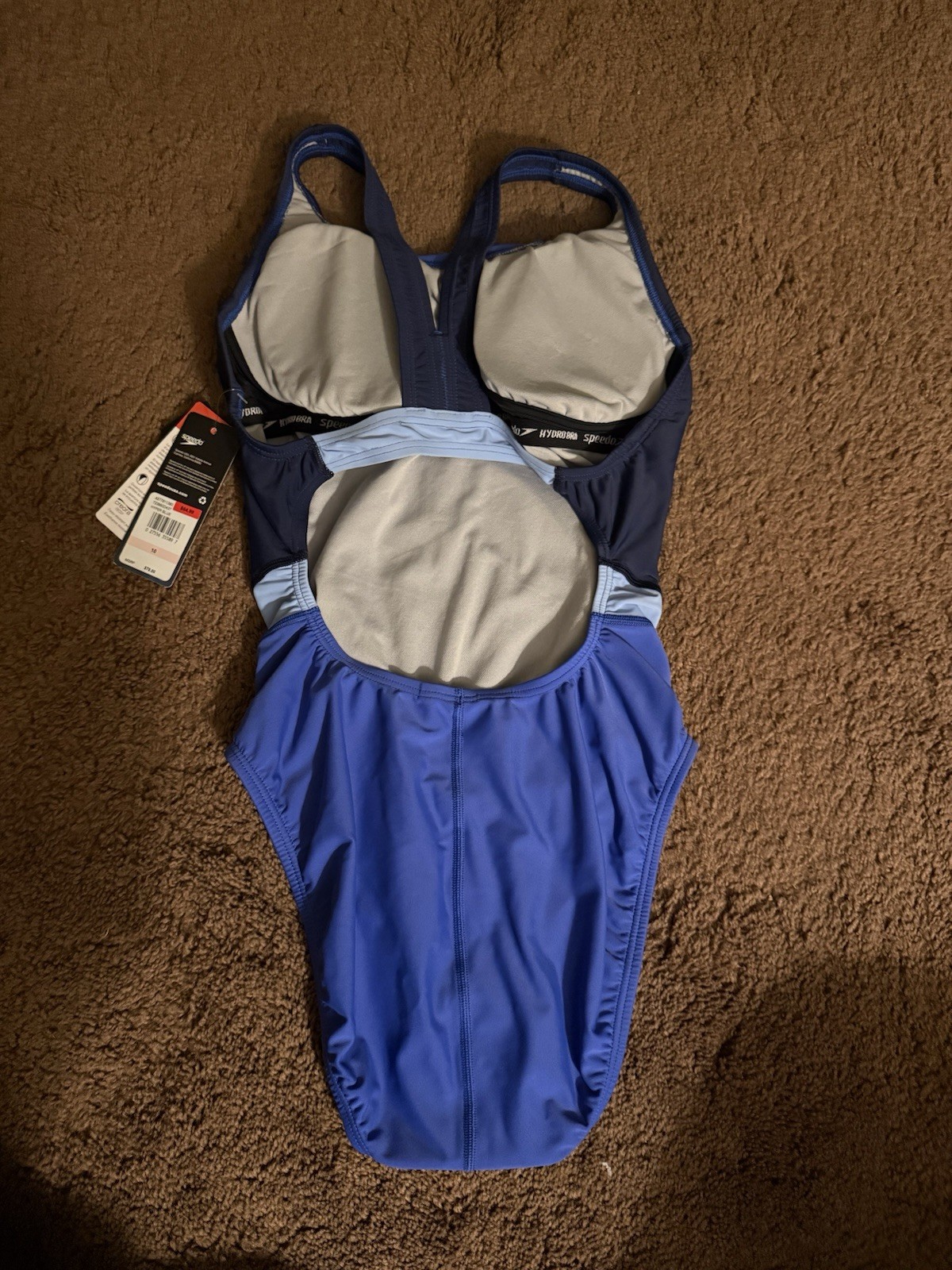 Speedo Competitive One-Piece Swimsuit Blue/Gray Women’s Size 10 Regular