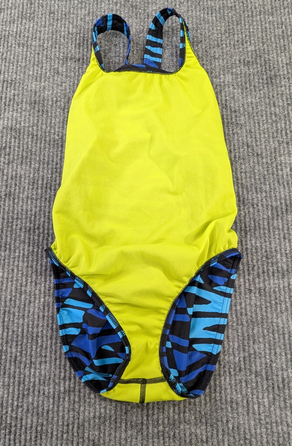 Speedo Disco Boom Flyback One Piece Swimsuit Womens 8 34 Blue ProLT Training