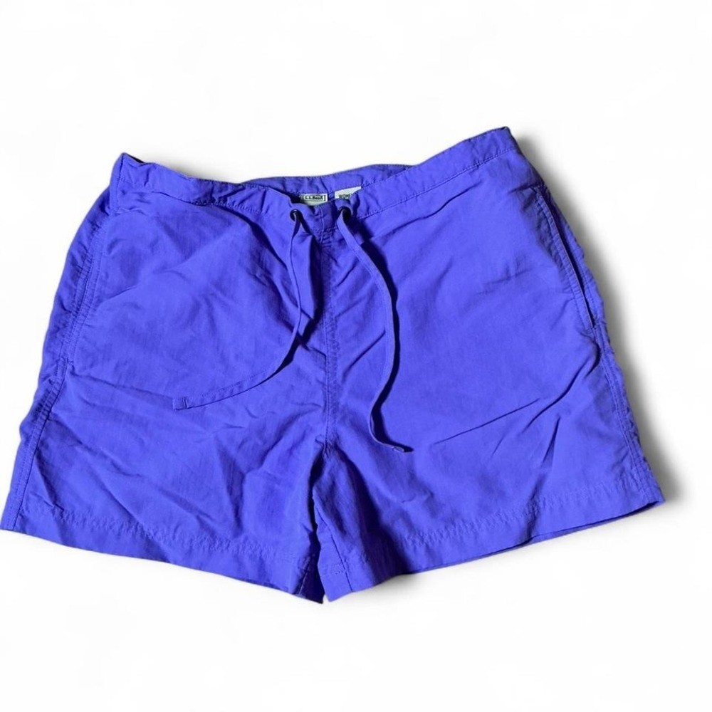 L.L.Bean Women’s Purple Nylon Quick Dry Swim Trunks Shorts Size S