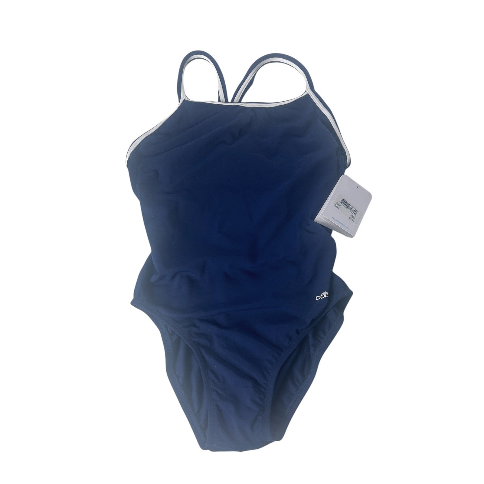 Dolfin Reliance Womens Swimsuit Navy Blue One Piece Swimsuit 9582C US 40 NWT