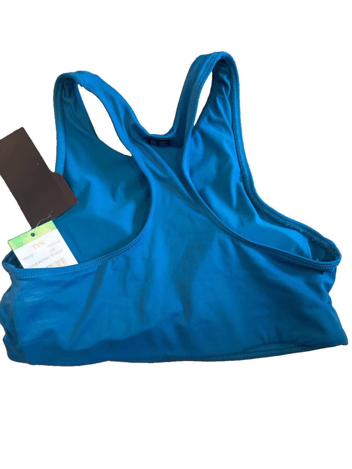 TYR Saylr Raceback Bikini Top Blue with Padding