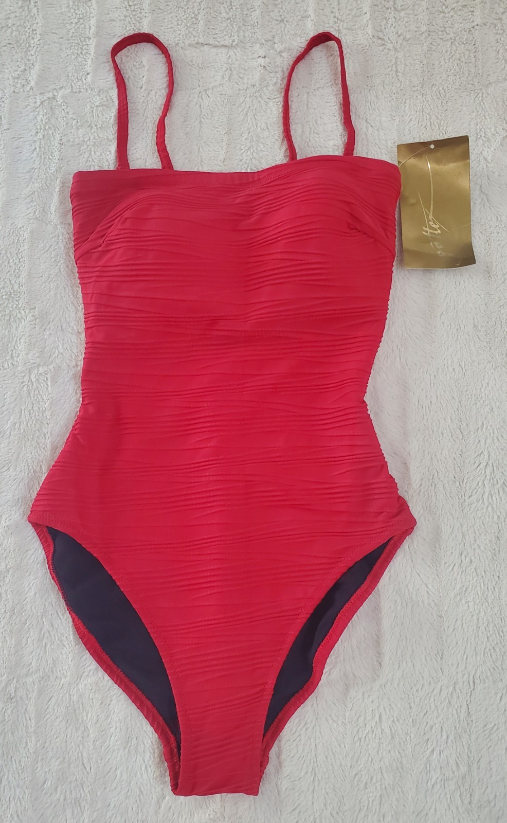 Gottex Women’s Swimsuit Textured Size 6 Fire Red