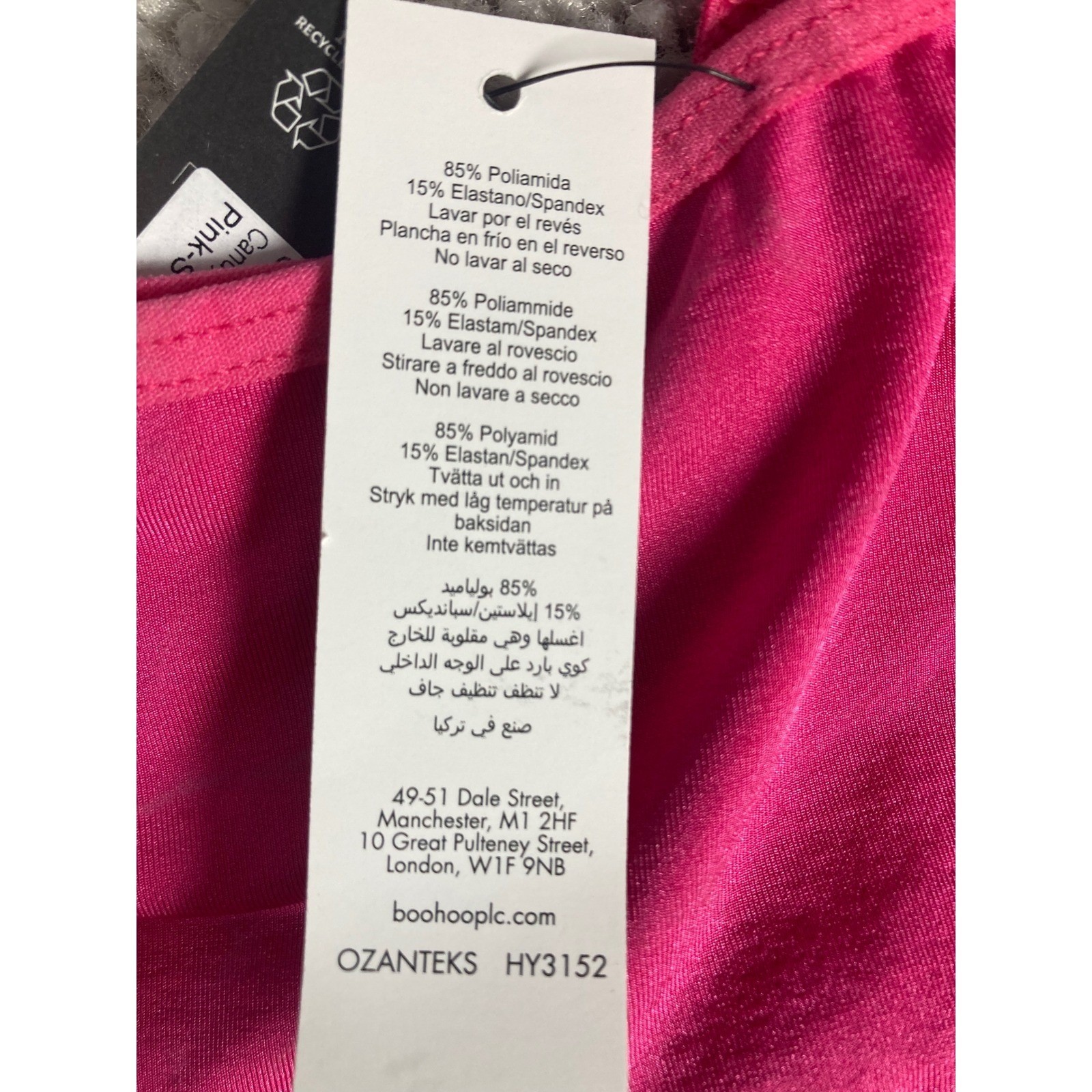 PrettyLittleThing Pink Seamless Strappy Back Bikini Top Candy Mix Size S