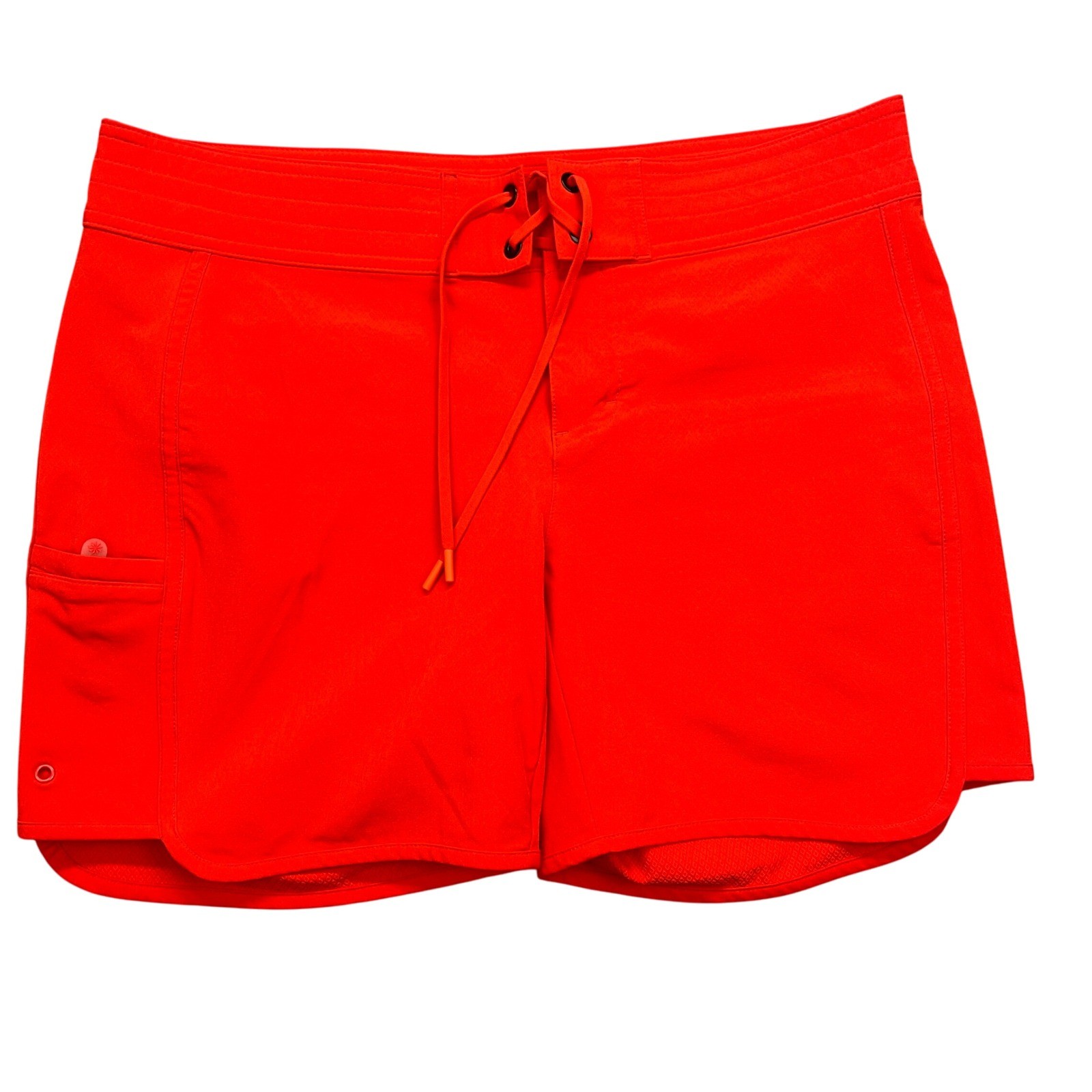 Athleta Board Shorts Swim Trunks Quick Dry Lined Pockets Red Size 10 Fits 35″