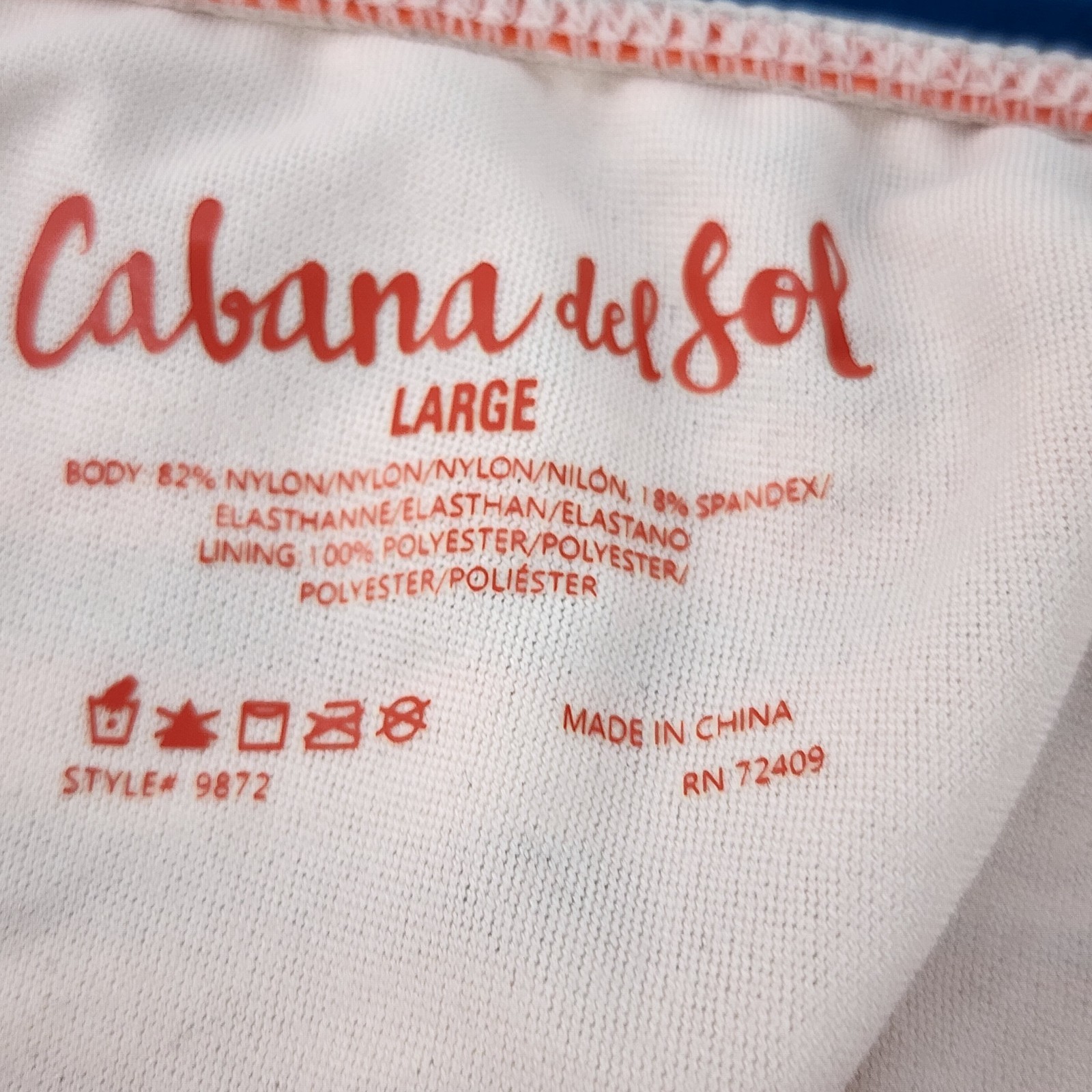 NWT Cabana del Sol Bikini Bottoms L Nautical Striped Ruched Swimsuit Bottom ONLY
