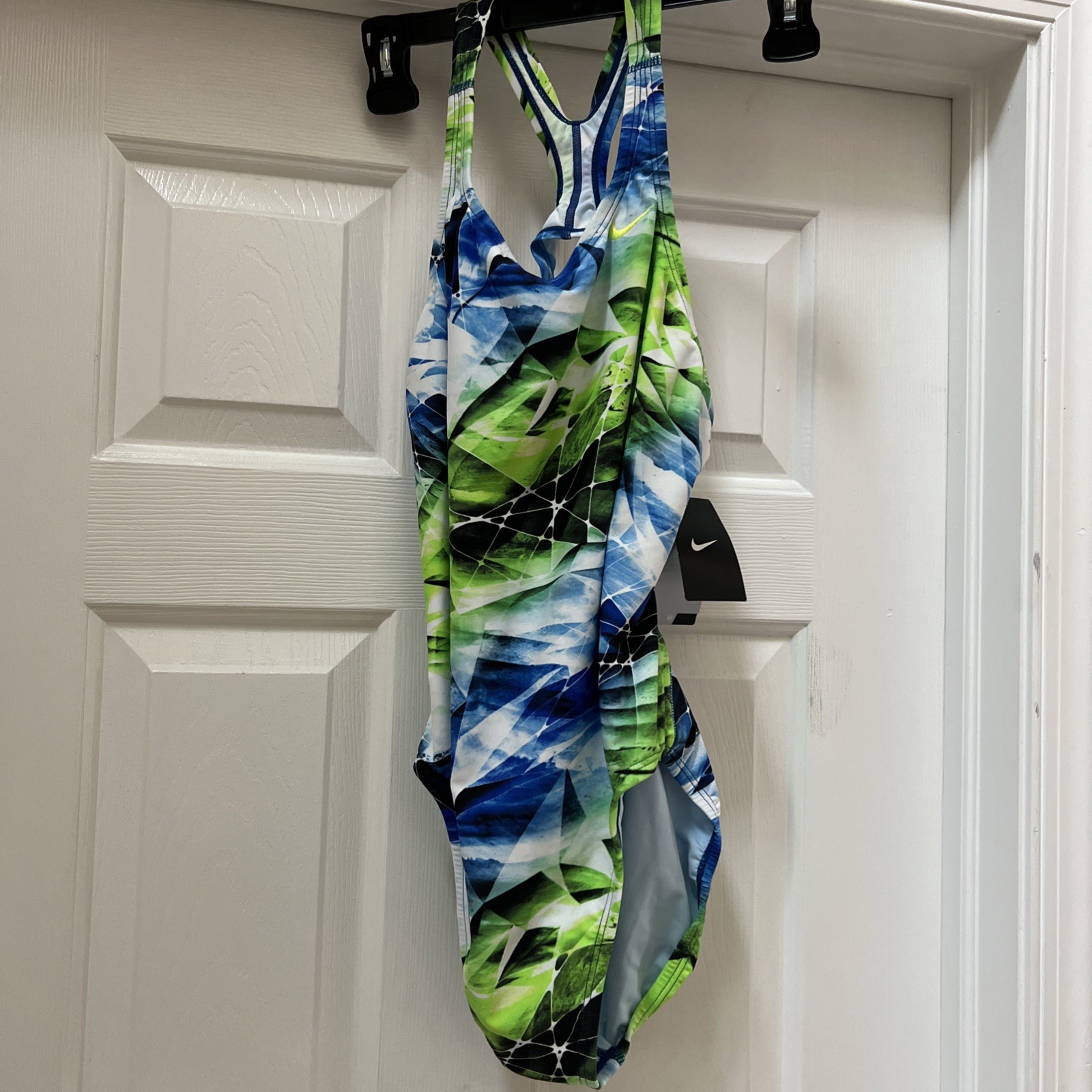 NWT Women’s Nike NX Race Back One Piece Competitive Swim Suit 36 wms 10 Multi