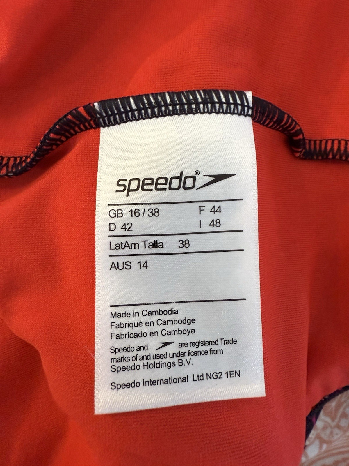 Speedo Women’s Boom Allover Muscleback Swimsuit Purple Red AUS14