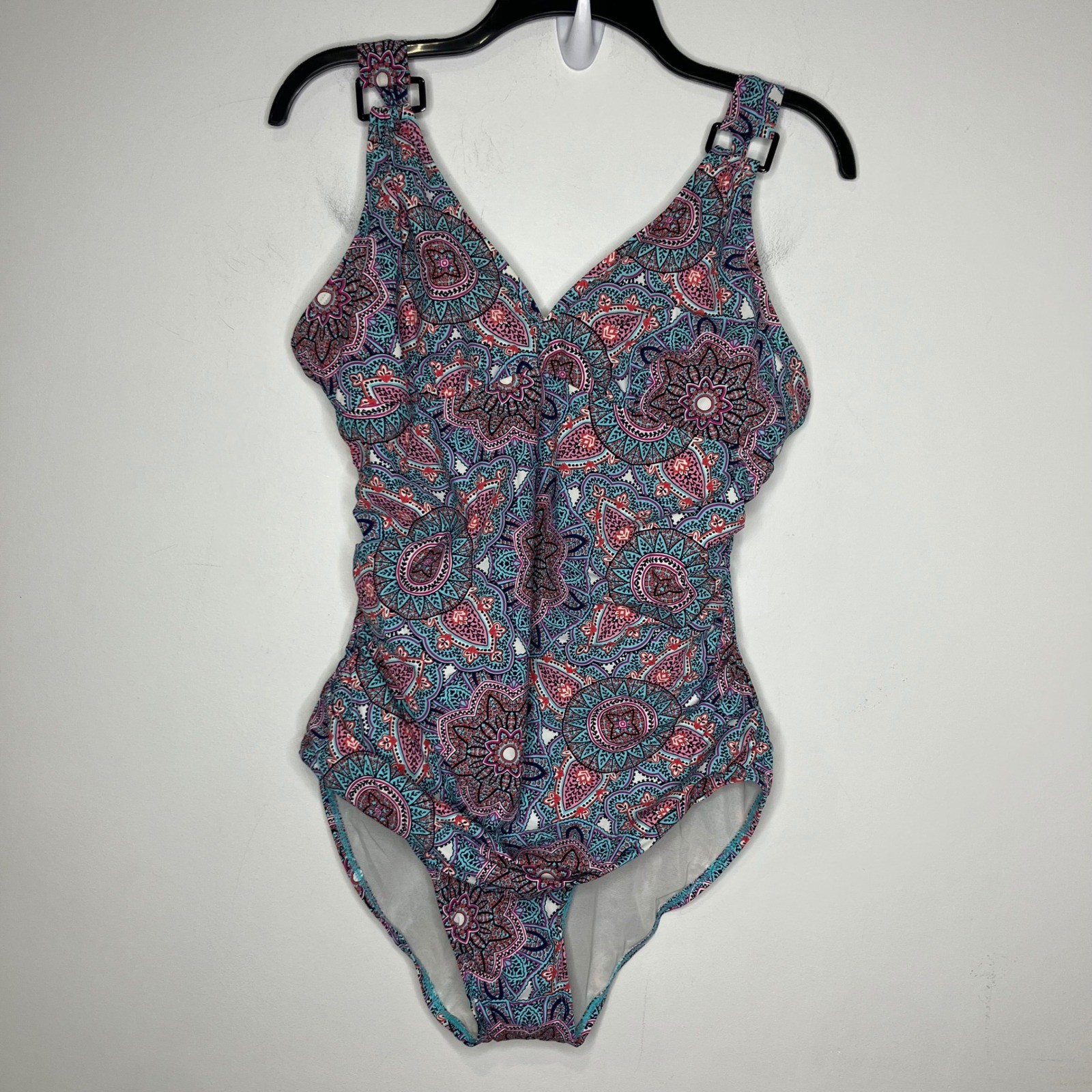 Assets by sara Blakely Spanx one piece swimsuit women’s size Xl blue pink
